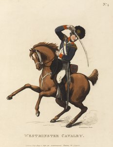 Cavalaria de Westminster, c.1799 (aquatinta colorida) de Thomas Rowlandson