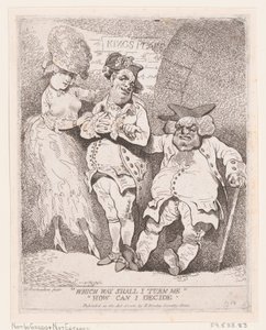Para que lado devo me virar Como posso decidir, ca. 1780., c. 1780. de Thomas Rowlandson