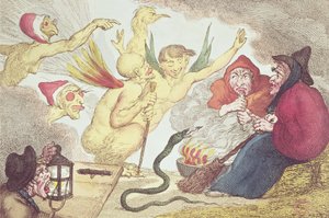 Bruxas em um Hayloft de Thomas Rowlandson