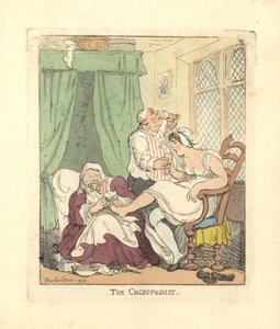 Mulher a ter os pés tratados dolorosamente por um quiropodista. de Thomas Rowlandson