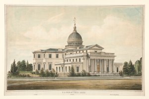 N.E. Vista da State House Construída em 1794 - Trenton, N.J. Alterada e Ampliada 1845-6