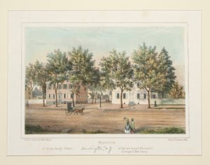 Residência / do falecido George Dillwyn/ do falecido Joseph Bloomfield (Burlington, NJ), a partir de 14 vistas de Burlington