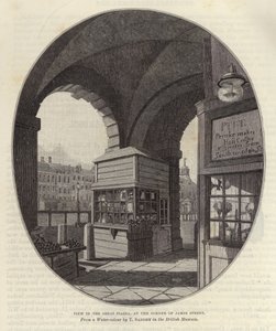 Vista da grande praça na esquina da James Street de Thomas Sandby