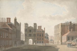 Whitehall mostrando o Portão de Holbein e o Salão de Banquetes