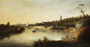 Vista de uma cidade inglesa (?)