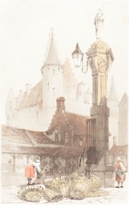 Mercado de peixe, Antuérpia de Thomas Shotter Boys