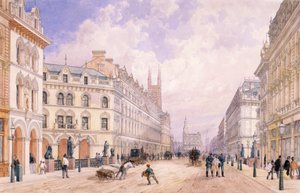 Viaduto Holborn, Londres, 1871 de Thomas Shotter Boys