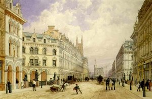 Viaduto Holborn com vista para Leste, City of London de Thomas Shotter Boys