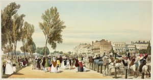 Hyde Park Near Grosvenor Gate, placa dezesseis de Original Views of London as It Is de Thomas Shotter Boys
