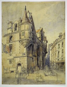 O Hôtel de Sens, rue du Figuier, cerca de 1833 de Thomas Shotter Boys