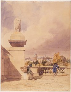 A Pont de la Concorde e a Câmara dos Deputados, vista da esplanada das Tulherias de Thomas Shotter Boys