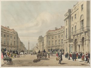 Londres como é: Regent Street, olhando para a coluna do duque de York de Thomas Shotter Boys
