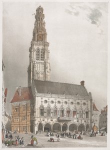 Arquitetura pitoresca em Paris, Gante, Antuérpia, Rouen, 1839. de Thomas Shotter Boys