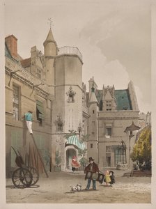 Arquitetura pitoresca em Paris, Ghent, Antuérpia, Rouen: Hôtel Cluny, Paris de Thomas Shotter Boys