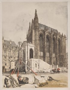 Arquitetura pitoresca em Paris, Ghent, Antuérpia, Rouen: La. Sainte Chapelle, Paris de Thomas Shotter Boys