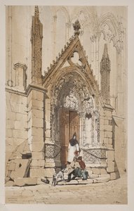 Arquitetura pitoresca em Paris, Ghent, Antuérpia, Rouen: Red Door, Notre Dame, Paris de Thomas Shotter Boys