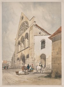 Arquitetura pitoresca em Paris, Ghent, Antuérpia, Rouen: St. Andre, Chartres, França de Thomas Shotter Boys