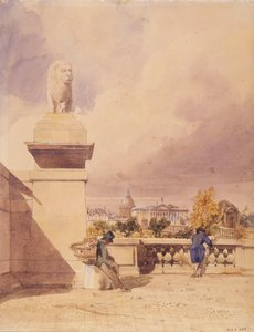 A Ponte da Concórdia vista do terraço das Tulherias de Thomas Shotter Boys