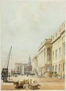 The Custom House, placa três de Original Views of London as It Is de Thomas Shotter Boys