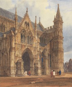 O Pórtico Noroeste da Catedral de Salisbury de Thomas Shotter Boys