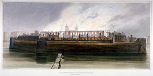 A Torre de Londres na manhã após o incêndio no Arsenal em 30 de outubro de 1841 de Thomas Shotter Boys