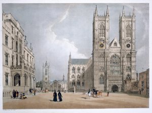 Abadia e Hospital de Westminster, Londres, 1842 de Thomas Shotter Boys