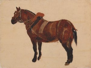 Estudo de um cavalo de trabalho de Thomas Sidney Cooper