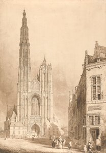 Vista da Catedral de Antuérpia de Thomas Sidney Cooper