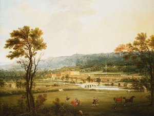 Uma vista extensa de Chatsworth, Derbyshire, a partir do sudoeste,