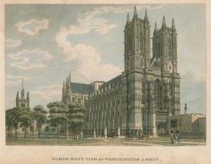 Noroeste, vista, de, abadia westminster, londres