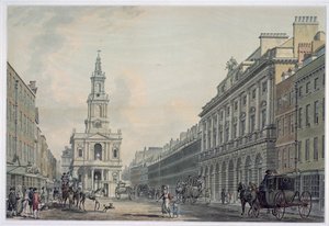 The Strand com Somerset House e St. Mary le Strand, 1781 (água)