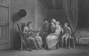 Christian expressa seus medos para sua família de Thomas Stothard