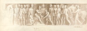 Design para a Grande Escadaria, Palácio de Buckingham, o Centro & 2d de Thomas Stothard