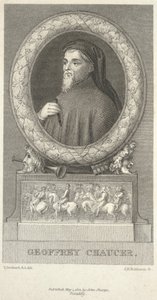 Geoffrey Chaucer, gravado por John Henry Robinson (1796-1871) de Thomas Stothard