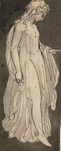 Rapariga, de corpo inteiro, virada para a direita de Thomas Stothard