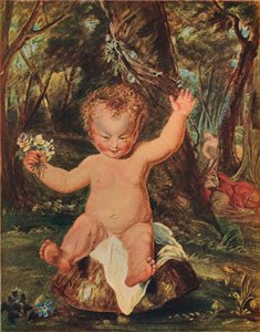 Puck, de um desenho em aquarela de Stoddart, depois de Reynolds, 1789, 1903 de Thomas Stothard