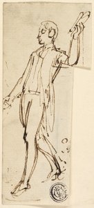 Esboço de homem em pé com braço erguido de Thomas Stothard