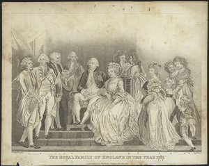 A Família Real da Inglaterra no ano de 1787 de Thomas Stothard