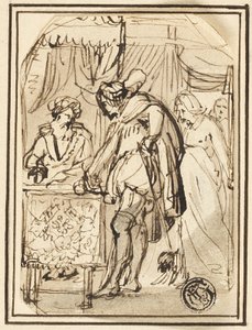 Jovem à mesa do escriba de Thomas Stothard