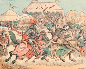 Um torneio na idade média, c1884
