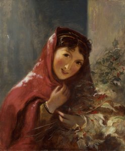 Senhora carregando ramos de azevinho, 1850 de Thomas Sully