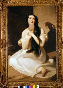 Retrato de Mary Ann Paton (Mrs Wood) (1802-1864) Cantora inglesa. Pintura de Thomas Sully.