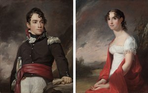 Retratos de Jean Terford David e Mary Sicard David de Thomas Sully