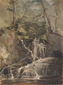 Pequena queda de água na floresta de Thomas Sully