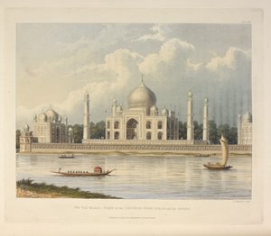 O Taj Mahal, Túmulo do Imperador Shah Jehan, ilustração de 