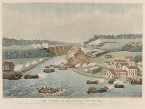 A batalha de Queenston, 13 de outubro de 1813 (aquatint, colorido)
