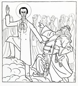 Caricatura de Rudolf Steiner, ilustração de 