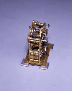 Relógio de suporte em miniatura impressionante, não. 222, c.1695 (metal) (ver também 834228-31) de Thomas Tompion