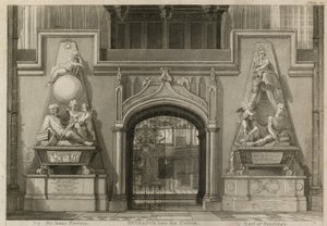 Entrada, coro, westminster, abadia, londres de Thomas Uwins