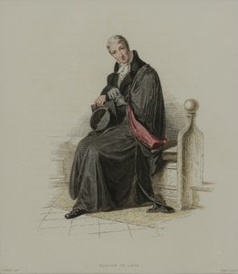 Master of Arts, gravado por J. Agar, publicado em "História de Oxford" de R. Ackermann, 1814 (gravura à mão colorida)